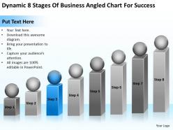 Business plan diagram dynamic 8 stages of angled chart for success powerpoint slides