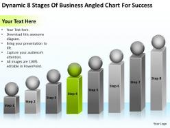 Business plan diagram dynamic 8 stages of angled chart for success powerpoint slides