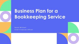 Business Plan For A Bookkeeping Service PPT Demonstration VA