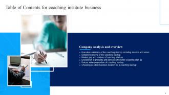 Business Plan For Coaching Institute Powerpoint Presentation Slides