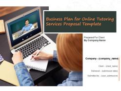 Business plan for online tutoring services proposal template powerpoint presentation slides