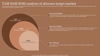 Business Plan For Skincare Cosmetic Store TAM SAM SOM Analysis Of Skincare Target Market BP SS
