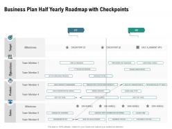 Business plan half yearly roadmap with checkpoints