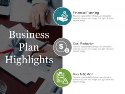 Business plan highlights powerpoint layout