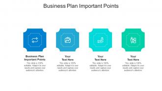 Business plan important points ppt powerpoint presentation gallery maker cpb