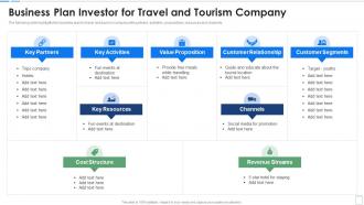 Business Plan Investor For Travel And Tourism Company