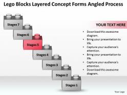 Business plan layered concept forms angled process powerpoint templates ppt backgrounds slides 7 stages 0530
