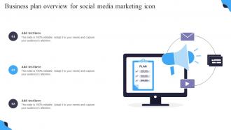 Business Plan Overview For Social Media Marketing Icon