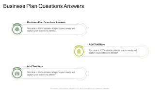 Business Plan Questions Answers In Powerpoint And Google Slides Cpb