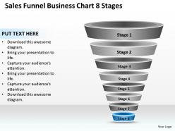 Business Plan Sales Funnel Chart 8 Stages Powerpoint Templates Ppt Backgrounds For Slides 0530