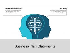 Business plan statements ppt powerpoint presentation gallery designs cpb