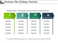Business plan strategy overview presentation examples