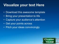 Business plan strategy powerpoint templates cluster team ppt design