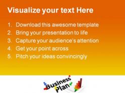 Business plan success powerpoint backgrounds and templates 0111