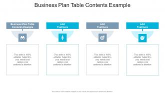 Business Plan Table Contents Example In Powerpoint And Google Slides Cpb
