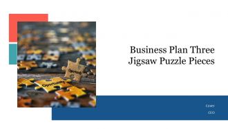 Business Plan Three Jigsaw Puzzle Pieces PPT PowerPoint AT