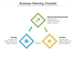 Business planning checklist ppt powerpoint presentation file deck cpb