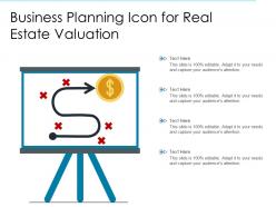 Business planning icon for real estate valuation