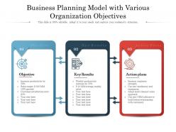Business Planning Model With Various Organization Objectives