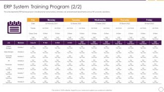 Business Planning Software ERP System Training Program