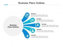Business plans outlines ppt powerpoint presentation professional templates cpb
