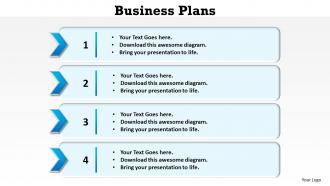 Business plans using numbered lists for planning bullet points powerpoint templates 0712