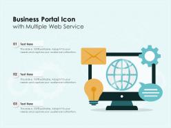 Business portal icon with multiple web service