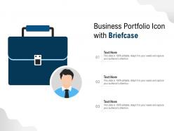 Business Portfolio Icon With Briefcase