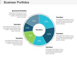 Business portfolios ppt powerpoint presentation gallery background cpb