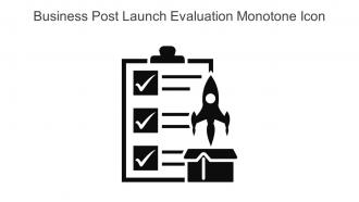 Business Post Launch Evaluation Monotone Icon In Powerpoint Pptx Png And Editable Eps Format