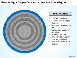 Business power point circular eight stages concentric process flow diagram powerpoint slides