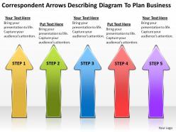 Business Power Point Correspondent Arrows Describing Diagram To Plan Powerpoint Templates