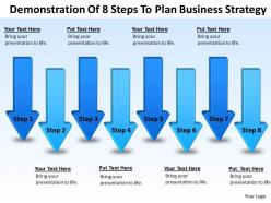 Business Power Point Demonstration Of 8 Steps To Plan Strategy Powerpoint Templates
