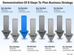 Business power point demonstration of 8 steps to plan strategy powerpoint templates