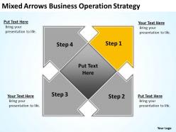 Business power point mixed arrows operation strategy powerpoint slides 0522