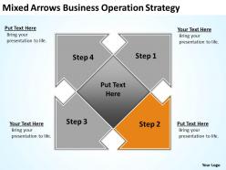 Business power point mixed arrows operation strategy powerpoint slides 0522