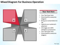 Business power point mixed diagram for operation powerpoint slides 0522