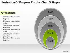 Business powerpoint examples illustration of progress circular chart 5 stages templates