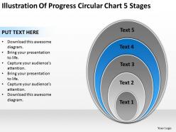Business powerpoint examples illustration of progress circular chart 5 stages templates