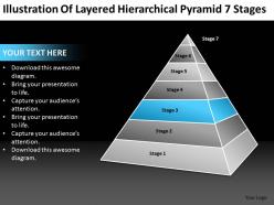 Business powerpoint examples of layered hierarchical pyramid 7 stages templates