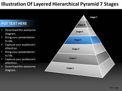Business powerpoint examples of layered hierarchical pyramid 7 stages templates