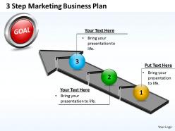 Business Powerpoint Templates 3 Step Marketing Plan Sales Ppt Slides