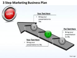 Business Powerpoint Templates 3 Step Marketing Plan Sales Ppt Slides