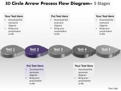 Business powerpoint templates 3d circle arrow process flow diagram sales ppt slides