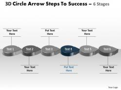 Business powerpoint templates 3d circle arrow slide numbers to success sales ppt slides