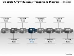 Business powerpoint templates 3d circle arrow transactions diagram sales ppt slides