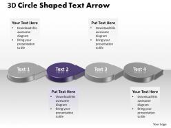 Business powerpoint templates 3d circle shaped text arrow sales ppt slides