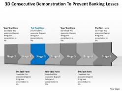 Business powerpoint templates 3d consecutive demonstration to prevent banking losses seven steps sales ppt slides