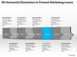 Business powerpoint templates 3d horizontal illustration to prevent marketing losses eight steps sales ppt slides