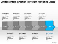 Business powerpoint templates 3d horizontal illustration to prevent marketing losses eight steps sales ppt slides